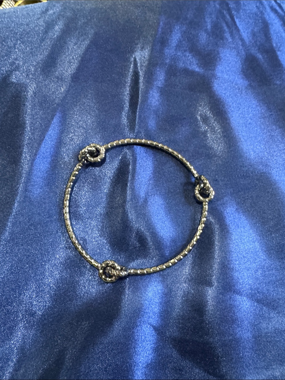 Elegant Rope Knot Silver Bracelet - Women's Jewelry